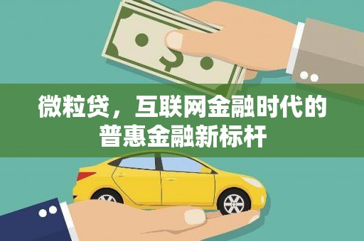 东营微粒贷，互联网金融时代的普惠金融新标杆