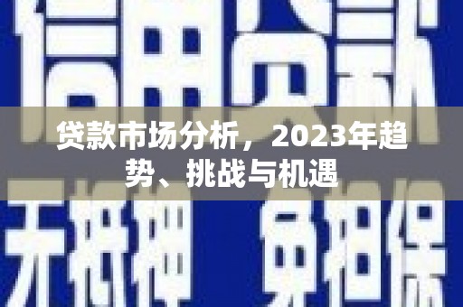东营贷款市场分析，2023年趋势、挑战与机遇