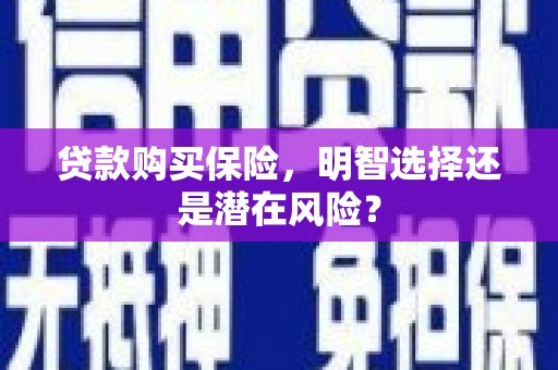 东营贷款购买保险，明智选择还是潜在风险？