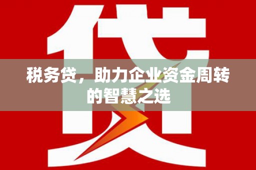 东营税务贷，助力企业资金周转的智慧之选