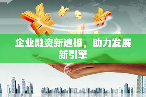 东营企业融资新选择，助力发展新引擎