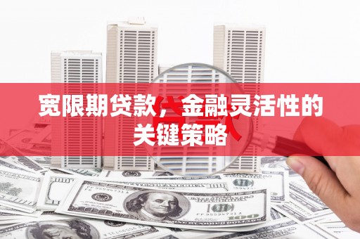 东营宽限期贷款，金融灵活性的关键策略