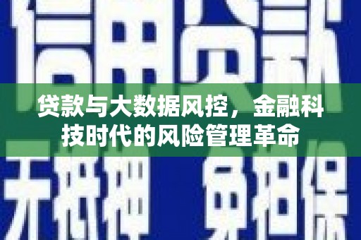 东营贷款与大数据风控，金融科技时代的风险管理革命