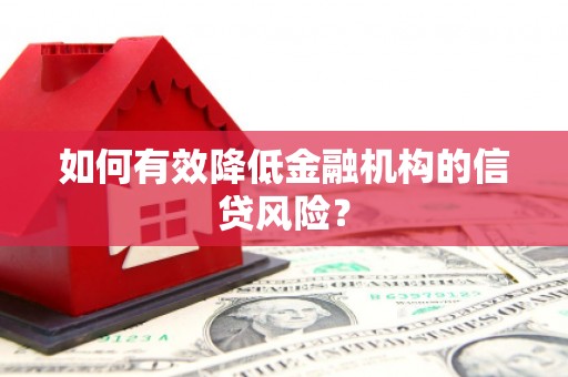 东营如何有效降低金融机构的信贷风险？