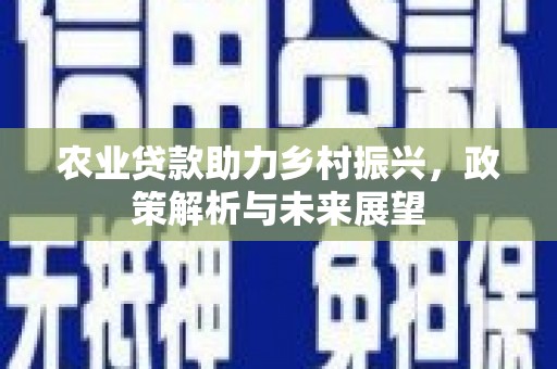东营农业贷款助力乡村振兴，政策解析与未来展望