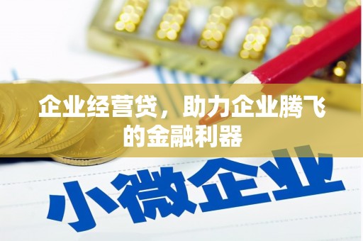 东营企业经营贷，助力企业腾飞的金融利器