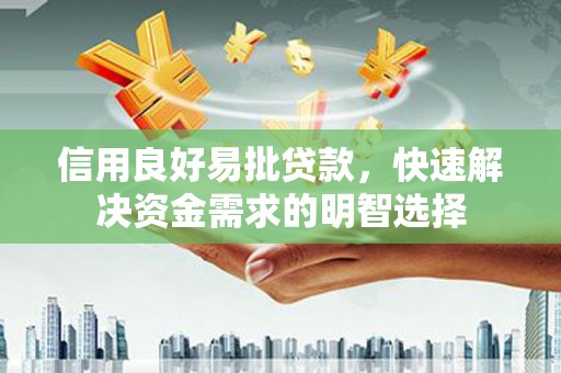 东营信用良好易批贷款，快速解决资金需求的明智选择