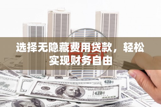 东营选择无隐藏费用贷款，轻松实现财务自由