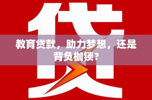 东营教育贷款，助力梦想，还是背负枷锁？