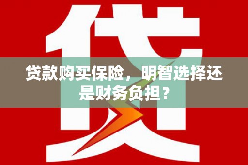 东营贷款购买保险，明智选择还是财务负担？