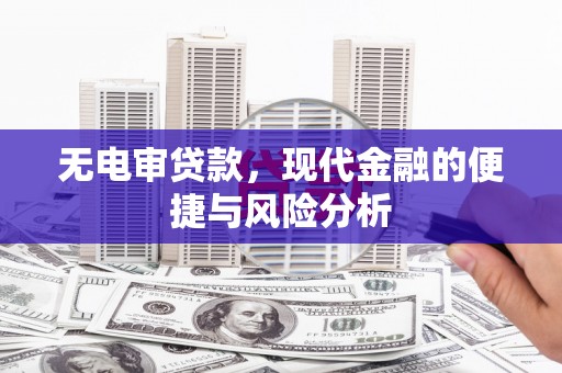 东营无电审贷款，现代金融的便捷与风险分析