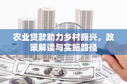 东营农业贷款助力乡村振兴，政策解读与实施路径