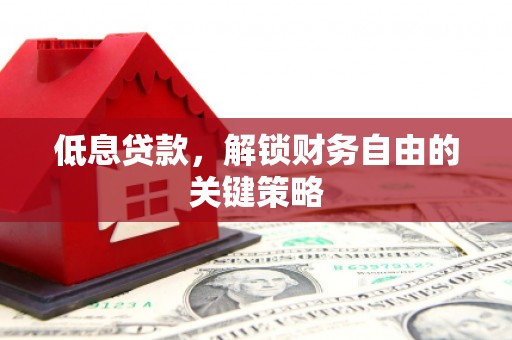 东营低息贷款，解锁财务自由的关键策略