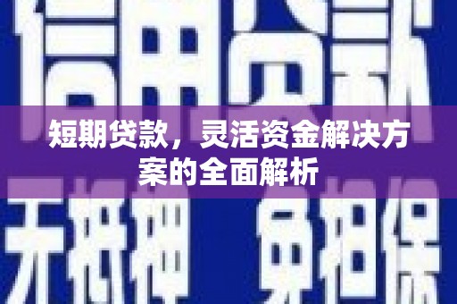 东营短期贷款，灵活资金解决方案的全面解析