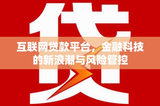 东营互联网贷款平台，金融科技的新浪潮与风险管控
