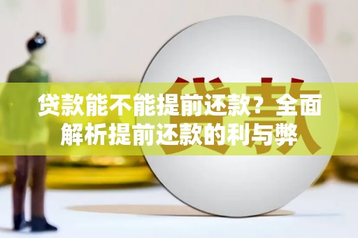 东营贷款能不能提前还款？全面解析提前还款的利与弊