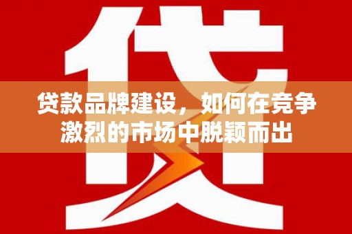 东营贷款品牌建设，如何在竞争激烈的市场中脱颖而出