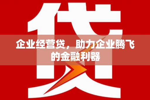 东营企业经营贷，助力企业腾飞的金融利器
