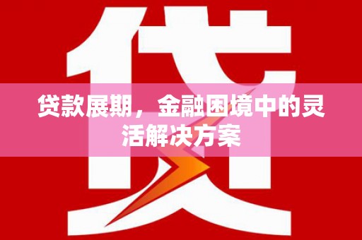 东营贷款展期，金融困境中的灵活解决方案