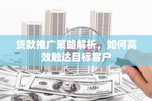 东营贷款推广策略解析，如何高效触达目标客户