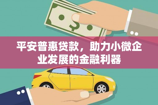 东营平安普惠贷款，助力小微企业发展的金融利器