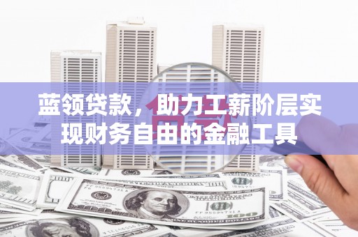东营蓝领贷款，助力工薪阶层实现财务自由的金融工具