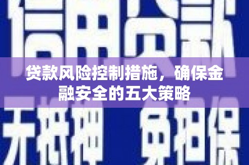 东营贷款风险控制措施，确保金融安全的五大策略