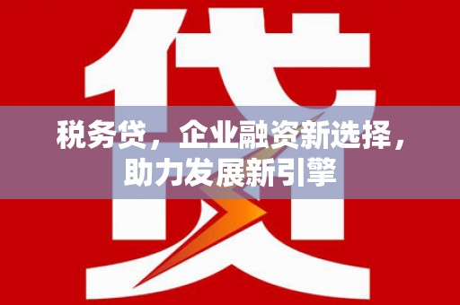 东营税务贷，企业融资新选择，助力发展新引擎