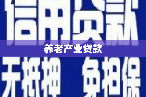 东营养老产业贷款
