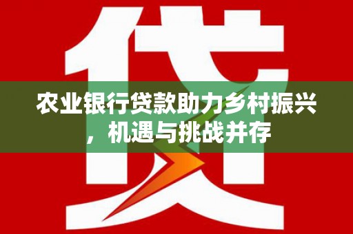 东营农业银行贷款助力乡村振兴，机遇与挑战并存