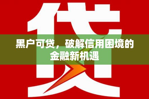 东营黑户可贷，破解信用困境的金融新机遇