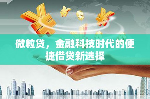 东营微粒贷，金融科技时代的便捷借贷新选择