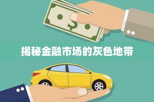 东营揭秘金融市场的灰色地带