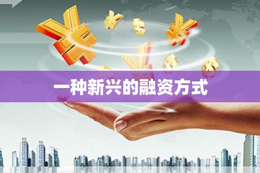 东营一种新兴的融资方式
