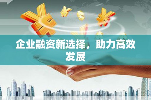 东营企业融资新选择，助力高效发展